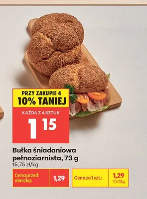 Bułka śniadaniowa pełnoziarnista promocja w Biedronka