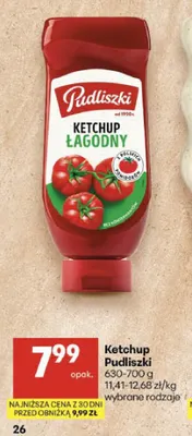 Ketchup łagodny Pudliszki promocja w Delikatesy Centrum