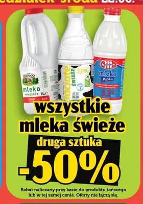 Mleko wiejskie świeże 3,2% Piątnica promocja w TOPAZ