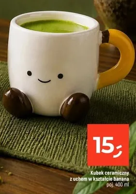 Kubek ceramiczny z uchem w kształcie banana 400 ml promocja w Dealz