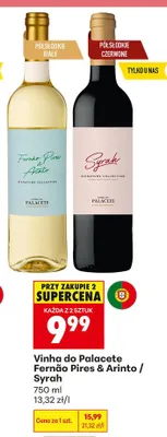 Wino czerwone półsłodkie Vinha do Palacete Syrah promocja w Biedronka