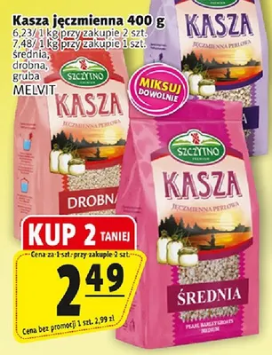 Kasza jęczmienna gruba Melvit Szczytno promocja w Prim Market