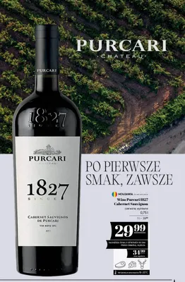 Wino czerwone Purcari 1827 Cabernet Sauvignon promocja w POLOmarket