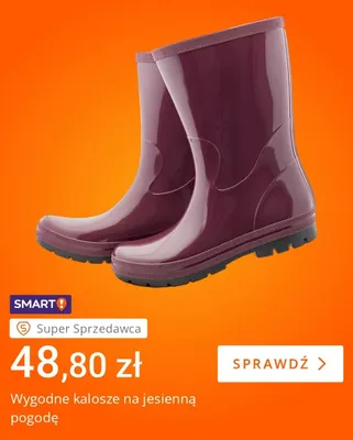 Wygodne kalosze na jesienną pogodę promocja w Allegro