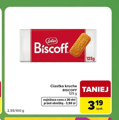 Ciastka kruche Lotus Biscoff promocja w Carrefour Express