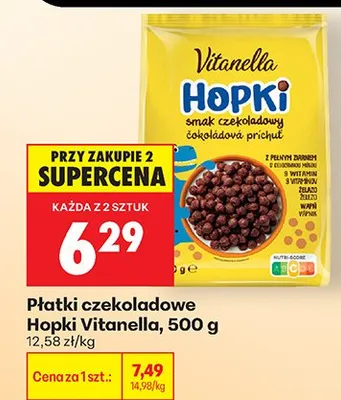 Płatki czekoladowe Hopki promocja w Biedronka