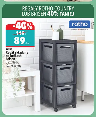 Regał składany na kółkach Rotho Brisen promocja w Biedronka