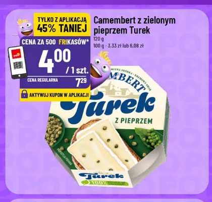 Ser Camembert z zielonym pieprzem Turek promocja w POLOmarket