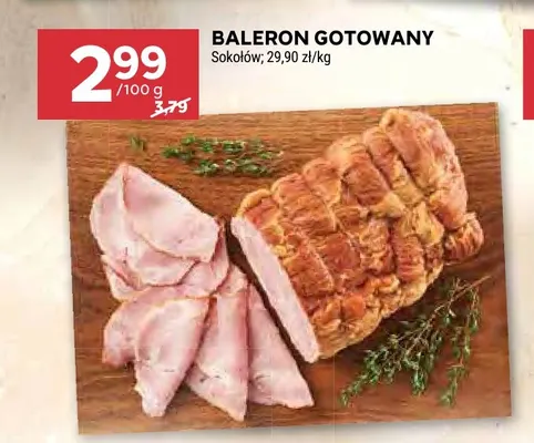 Baleron gotowany Sokołów promocja w Stokrotka