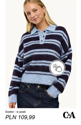 Sweter w paski C & A promocja w C&A
