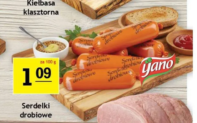Serdelki drobiowe Yano promocja w Gram Market