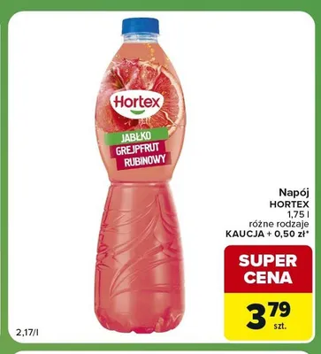 Napój jabłko grejpfrut rubinowy Hortex promocja w Carrefour Express