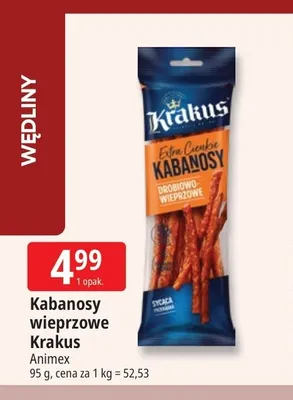 Kabanosy wieprzowe Krakus promocja w Leclerc
