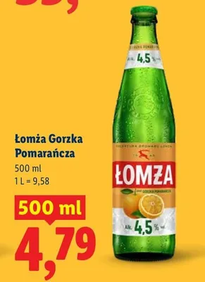 Piwo Łomża Gorzka Pomarańcza promocja w Lidl
