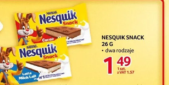 Baton Nesquik Snack 26 g dwa rodzaje promocja w Selgros