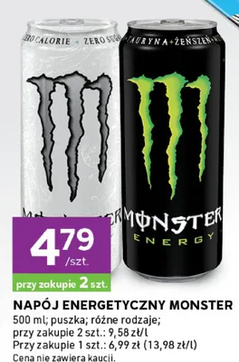 Napój energetyczny Monster różne rodzaje promocja w Stokrotka