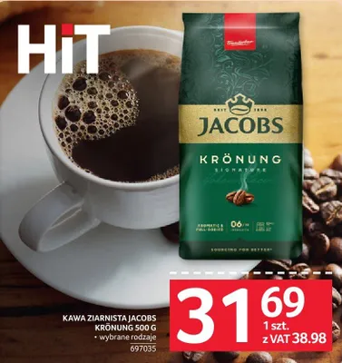 Kawa ziarnista Jacobs Krönung 500g promocja w Selgros