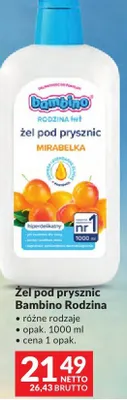 Żel pod prysznic Bambino Rodzina Mirabelka promocja w Makro