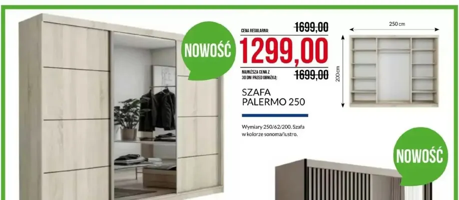 Szafa Palermo 250 promocja w Abra Meble