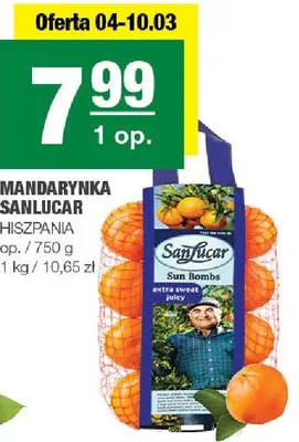 Mandarynka Sanlucar promocja w SPAR