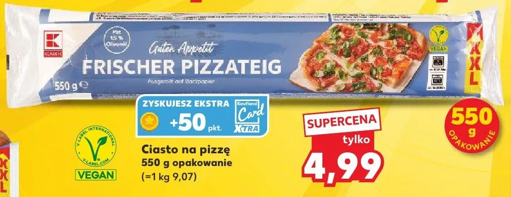Ciasto na pizzę K Classic XXL promocja w Kaufland