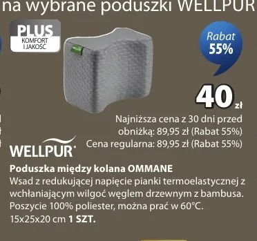 Poduszka między kolana Ommane Wellpur promocja w Jysk