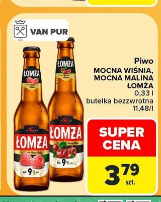 Piwo Łomża Mocna Malina promocja w Carrefour