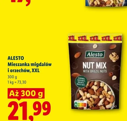 Mieszanka migdałów i orzechów Alesto XXL promocja w Lidl