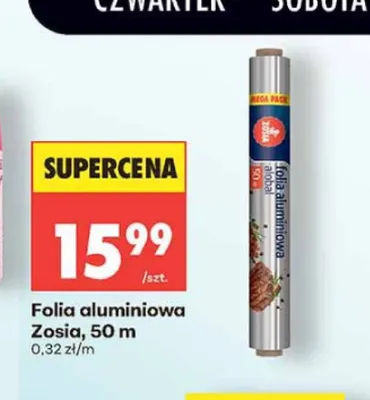 Folia aluminiowa Zosia promocja w Biedronka