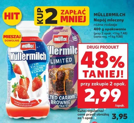 Napój mleczny różne rodzaje promocja w Kaufland