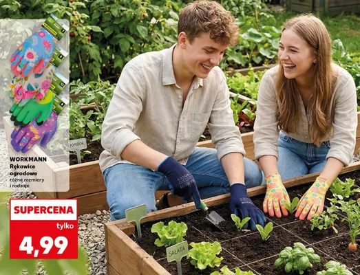 Rękawice ogrodowe różne rozmiary i rodzaje promocja w Kaufland