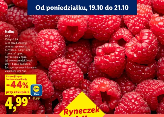 Maliny Ryneczek Lidla promocja w Lidl