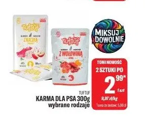 Karma dla psa Tuftuf z wołowiną promocja w Tomi Markt