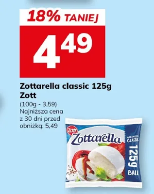 Ser Zottarella classic 125g promocja w Hitpol
