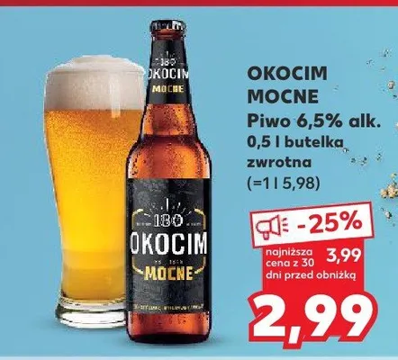 Piwo Okocim Mocne promocja w Kaufland