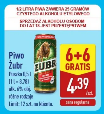 Piwo Żubr promocja w Aldi