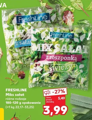 Miks sałat FreshLine promocja w Kaufland