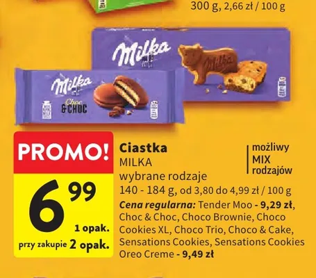 Ciastka Milka Tender Moo promocja w Intermarche