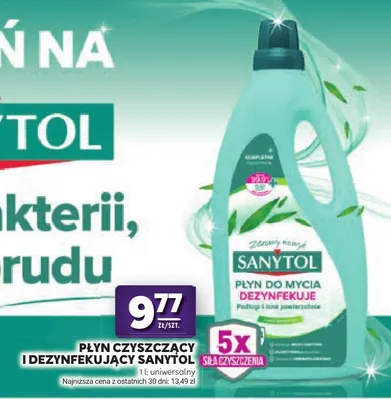 Płyn czyszczący i dezynfekujący Sanytol uniwersalny promocja w Stokrotka