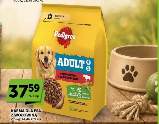 Karma dla psa Pedigree Adult z wołowiną i warzywami promocja w ABC