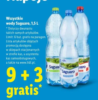 Woda Saguaro promocja w Lidl