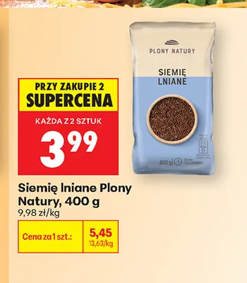 Siemię lniane Plony Natury promocja w Biedronka