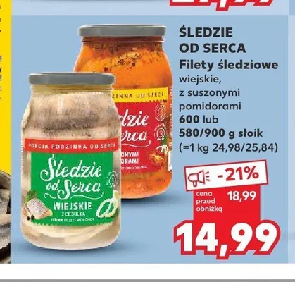 Filety śledziowe wiejskie Śledzie od Serca promocja w Kaufland