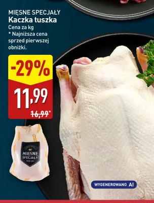 Kaczka tuszka Mięsne Specjały promocja w Aldi