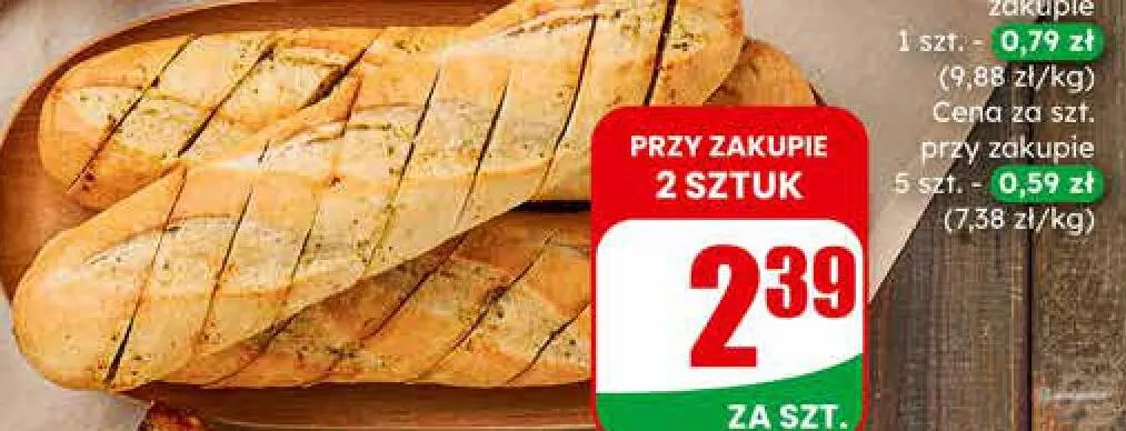 Bagietka czosnkowa promocja w Dino