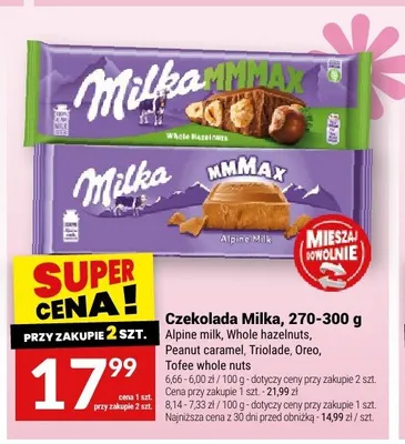 Czekolada Milka Triolade promocja w Twój Market
