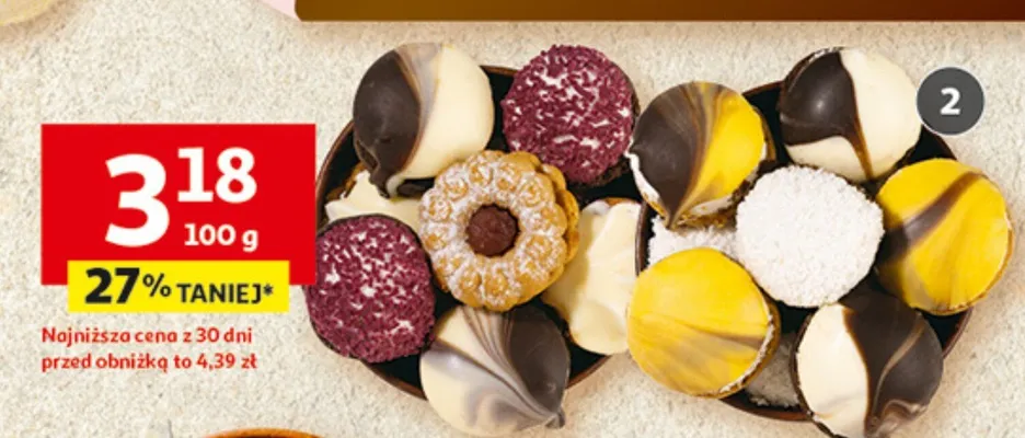 Ciastka mix marmurki, eklerki, pychotka lub śnieżynki luzem lub w opakowaniu promocja w Auchan