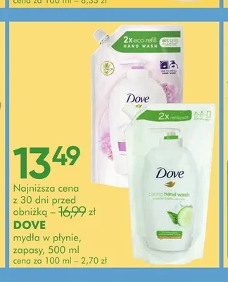 Mydło w płynie zapas Dove Caring Hand Wash promocja w Super-Pharm