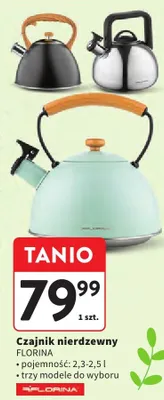 Czajnik nierdzewny pojemność: 2,3-2,5l trzy modele do wyboru promocja w Intermarche