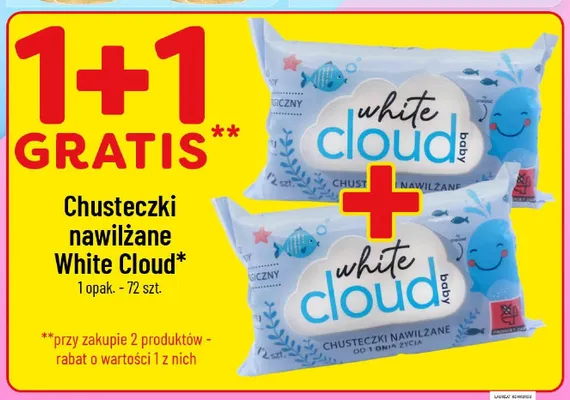 Chusteczki nawilżane White Cloud promocja w POLOmarket